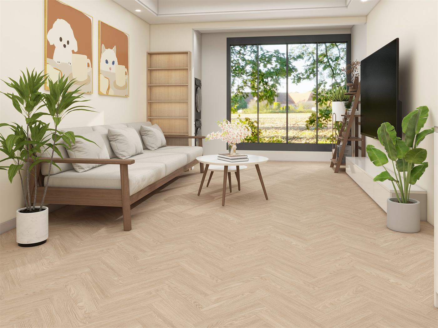Herringbone room scene, decor VL86039-001